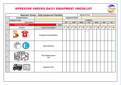 cnc machine inspection checklist|daily check sheet for machine.